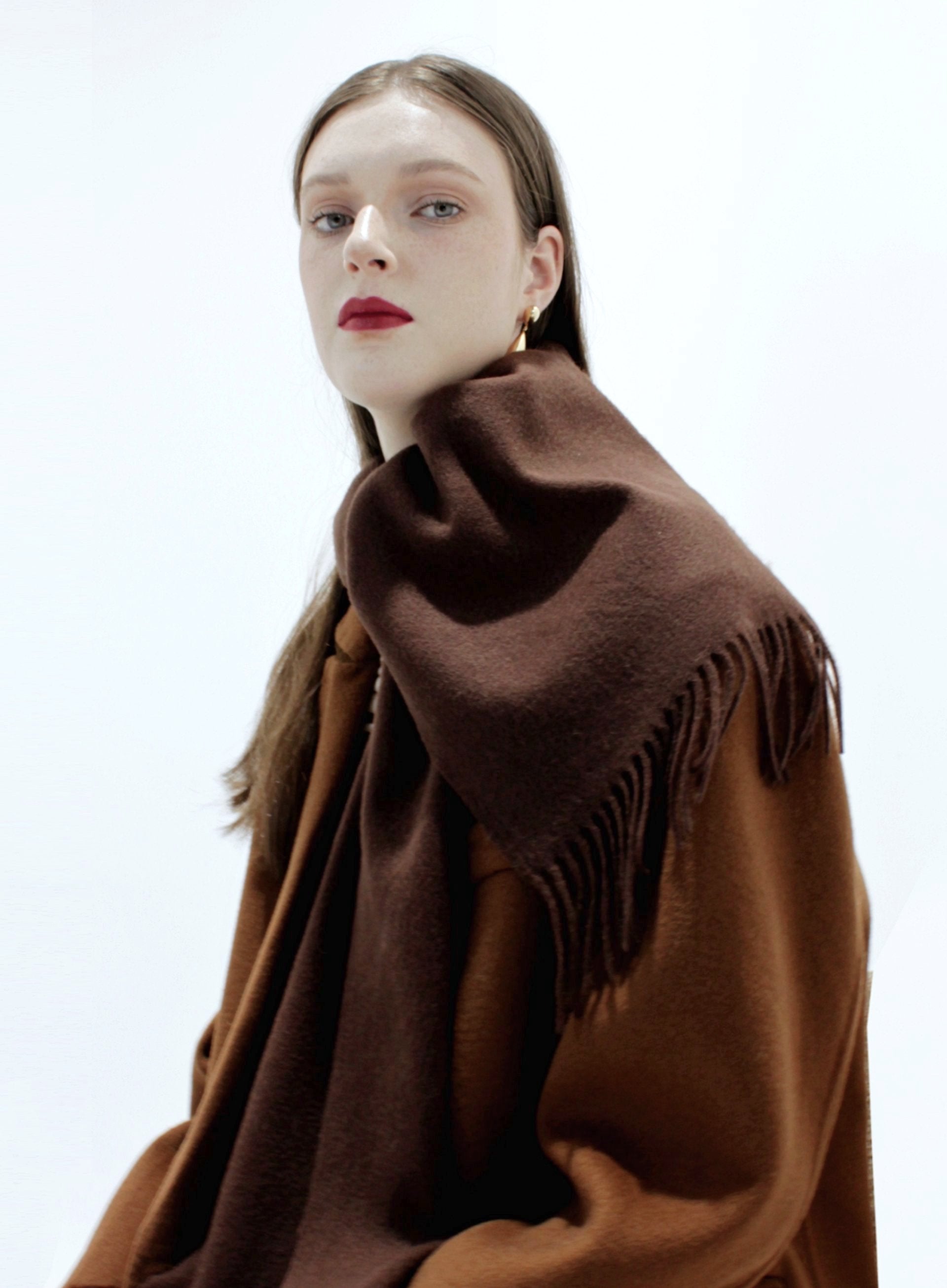 brown wool scarf