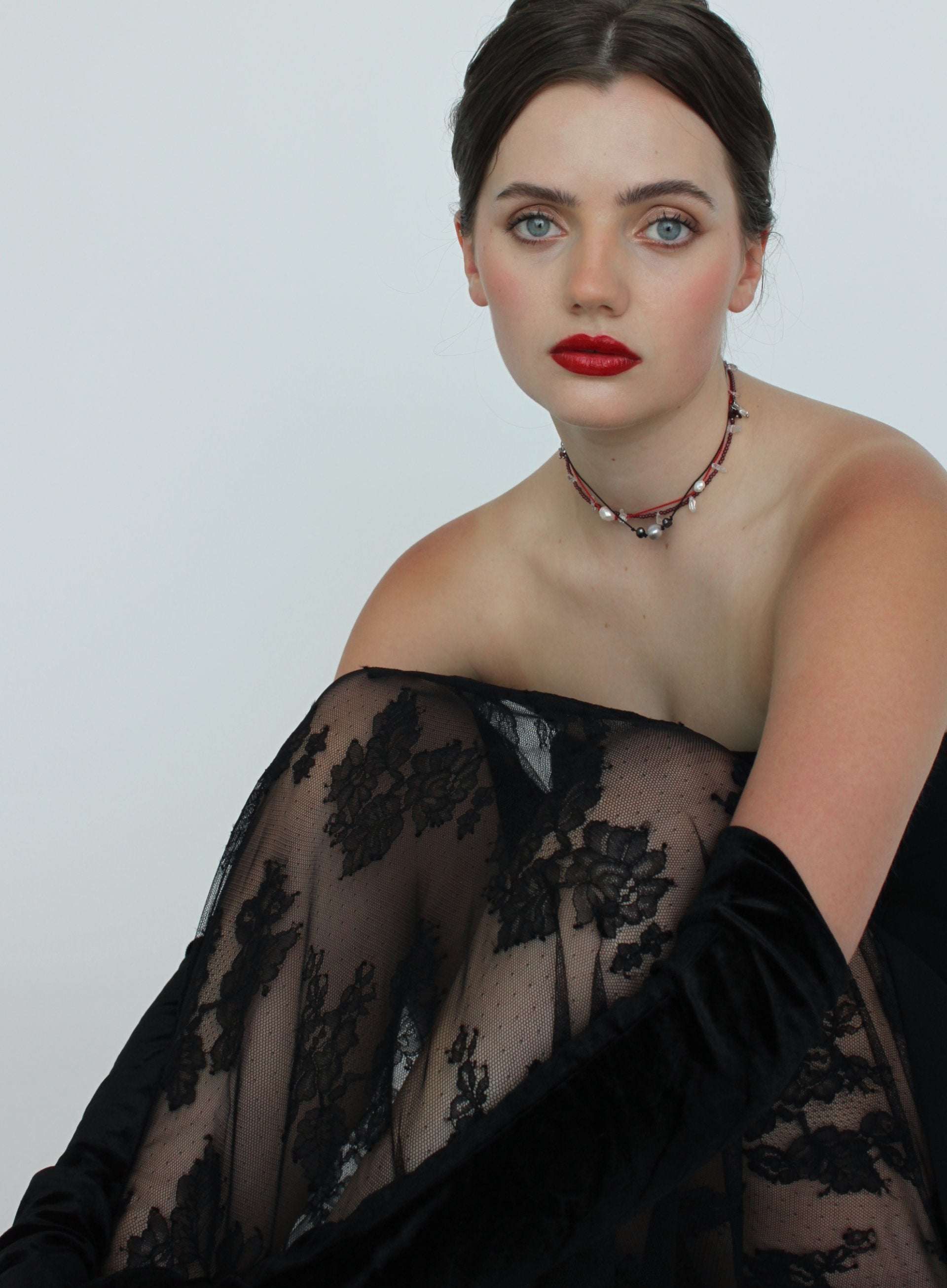 Tuxi Garnet Clear Quartz Necklace