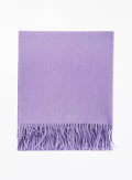 Purple Fringed Wool Lambswool Scarf