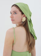 Martine Silk Square Scarf - Pistachio