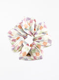 Checked Oversized Silk Scrunchie