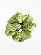 Green Oversized Silk Scrunchie