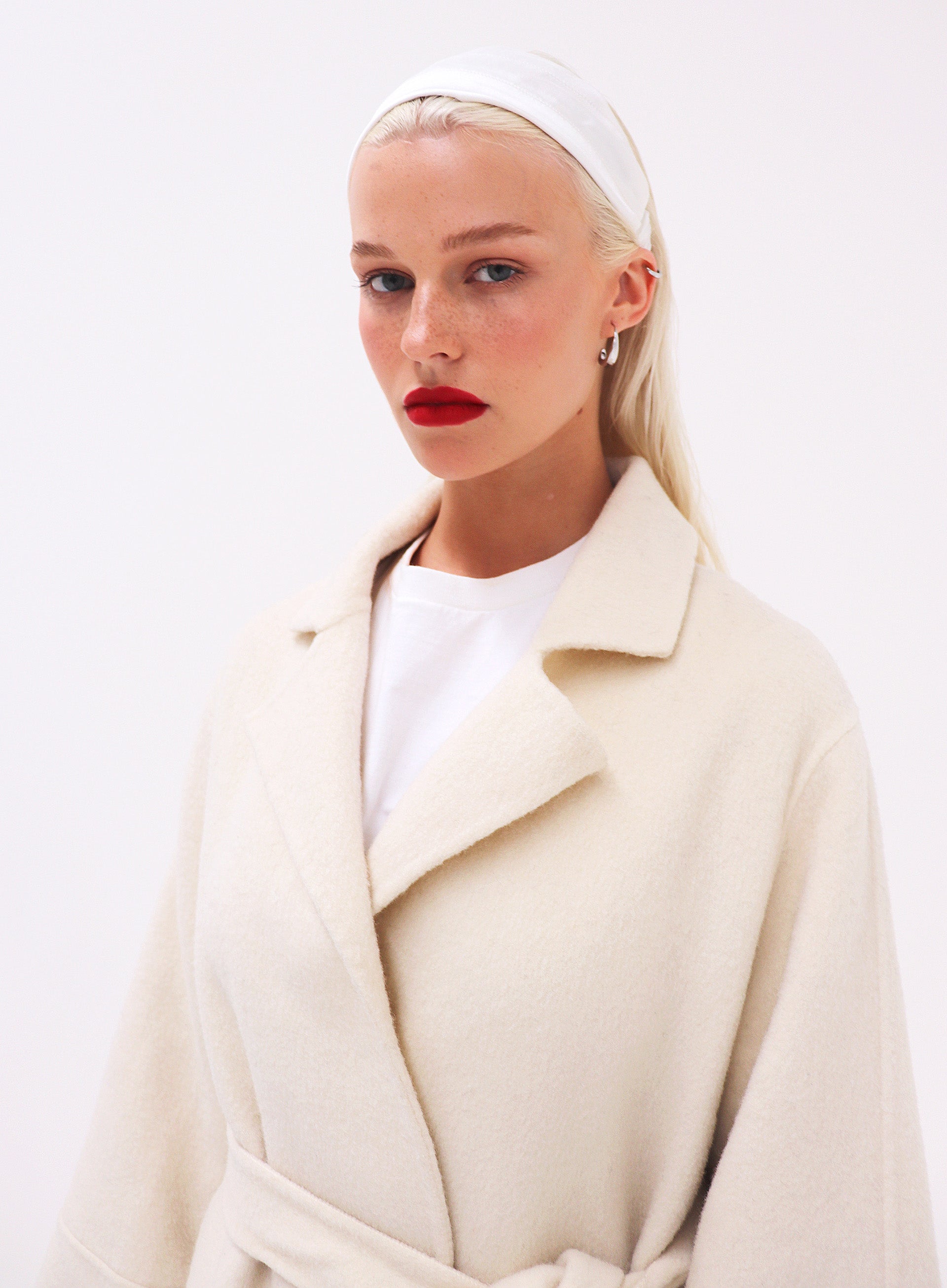 White Silk Headwrap Headband