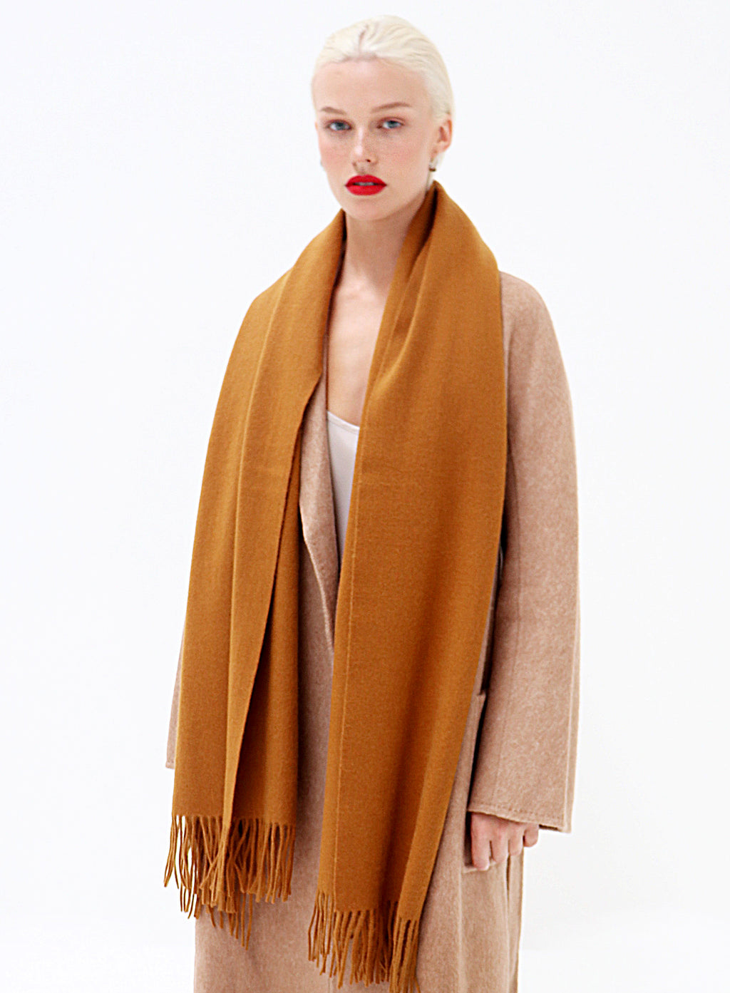 Helena Cashmere Shawl - Bronze with Custom Monogram
