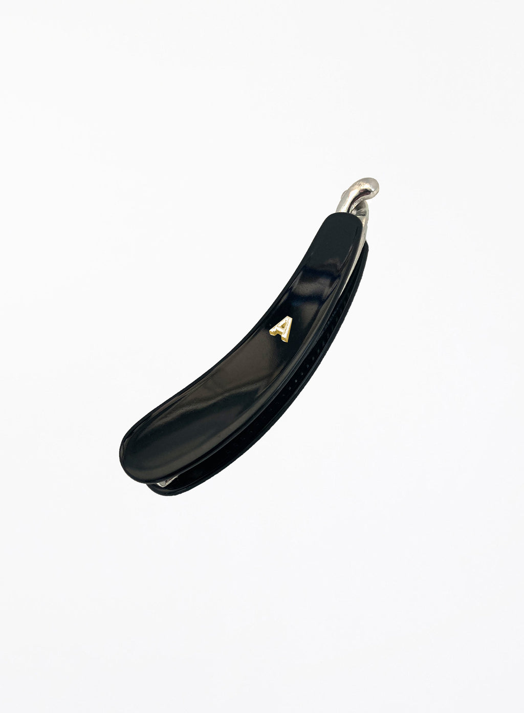 Black Acetate Banana Hairclip 