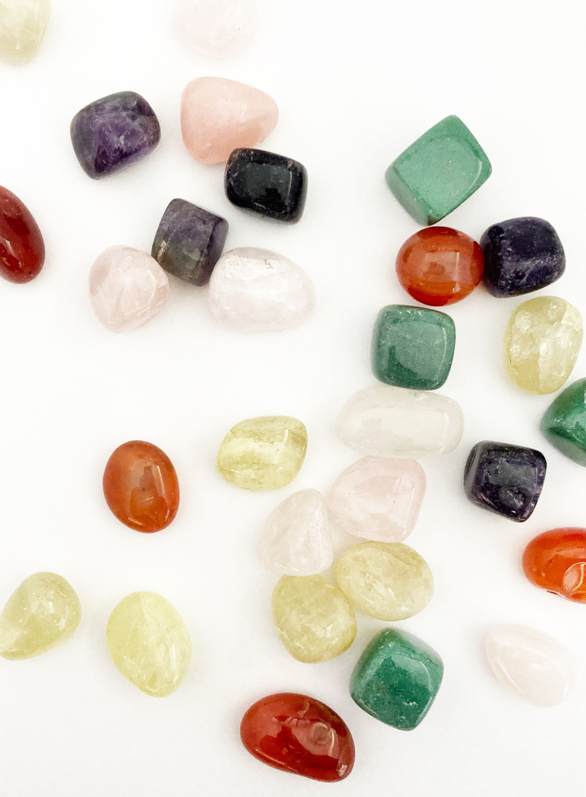 Citrine Carnelian Aventurine Amethyst Sodalite Rose Quartz Crystal Set