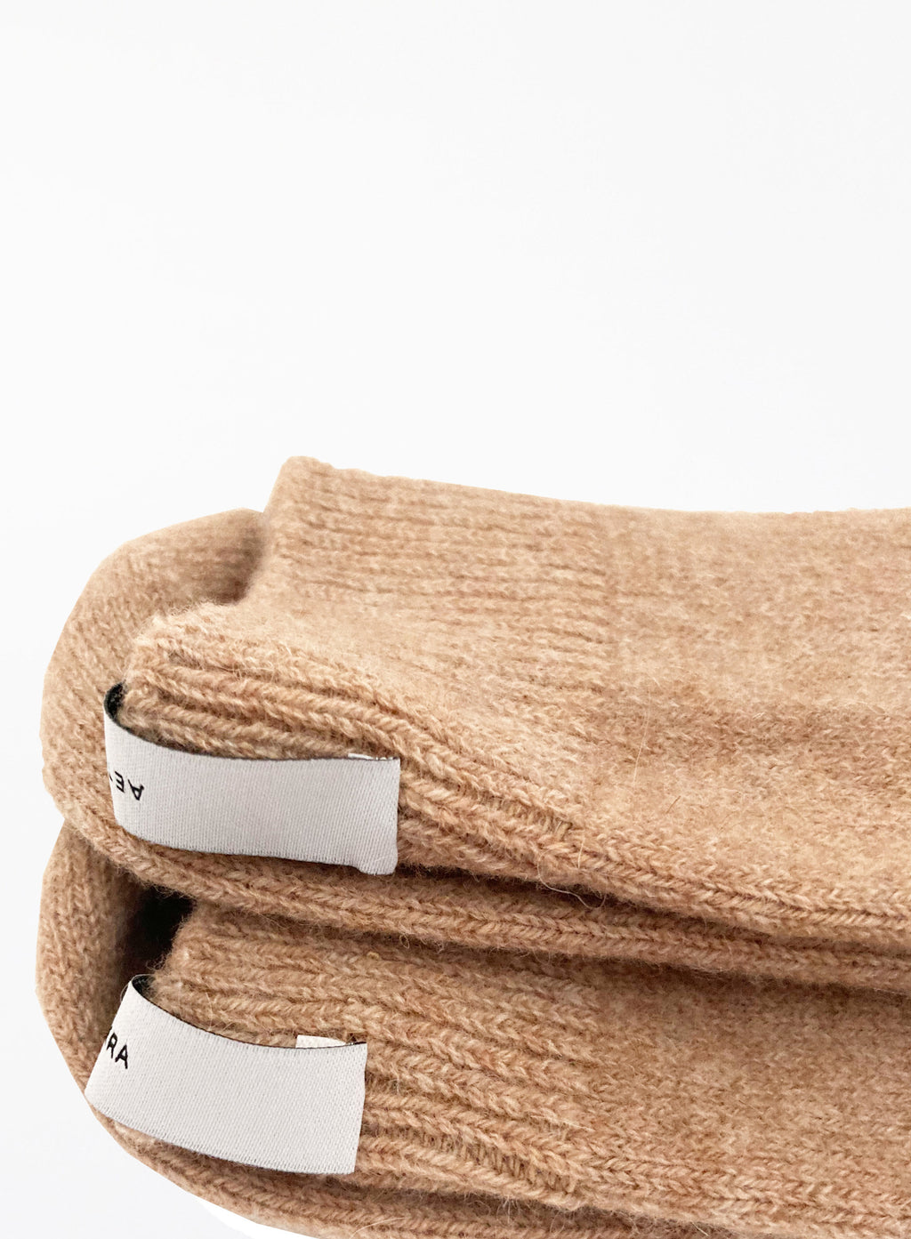 camel winter wool socks