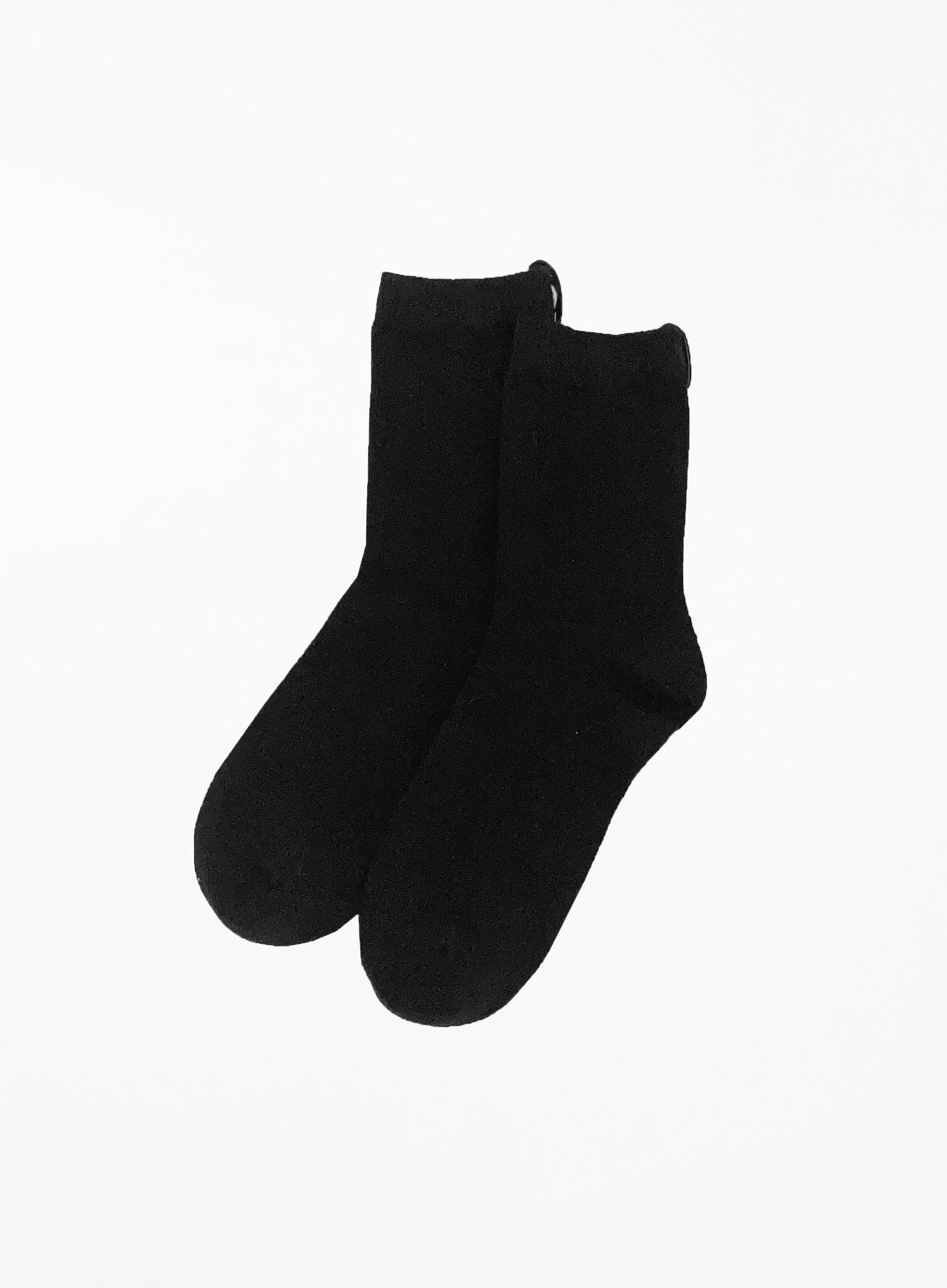 black winter wool socks
