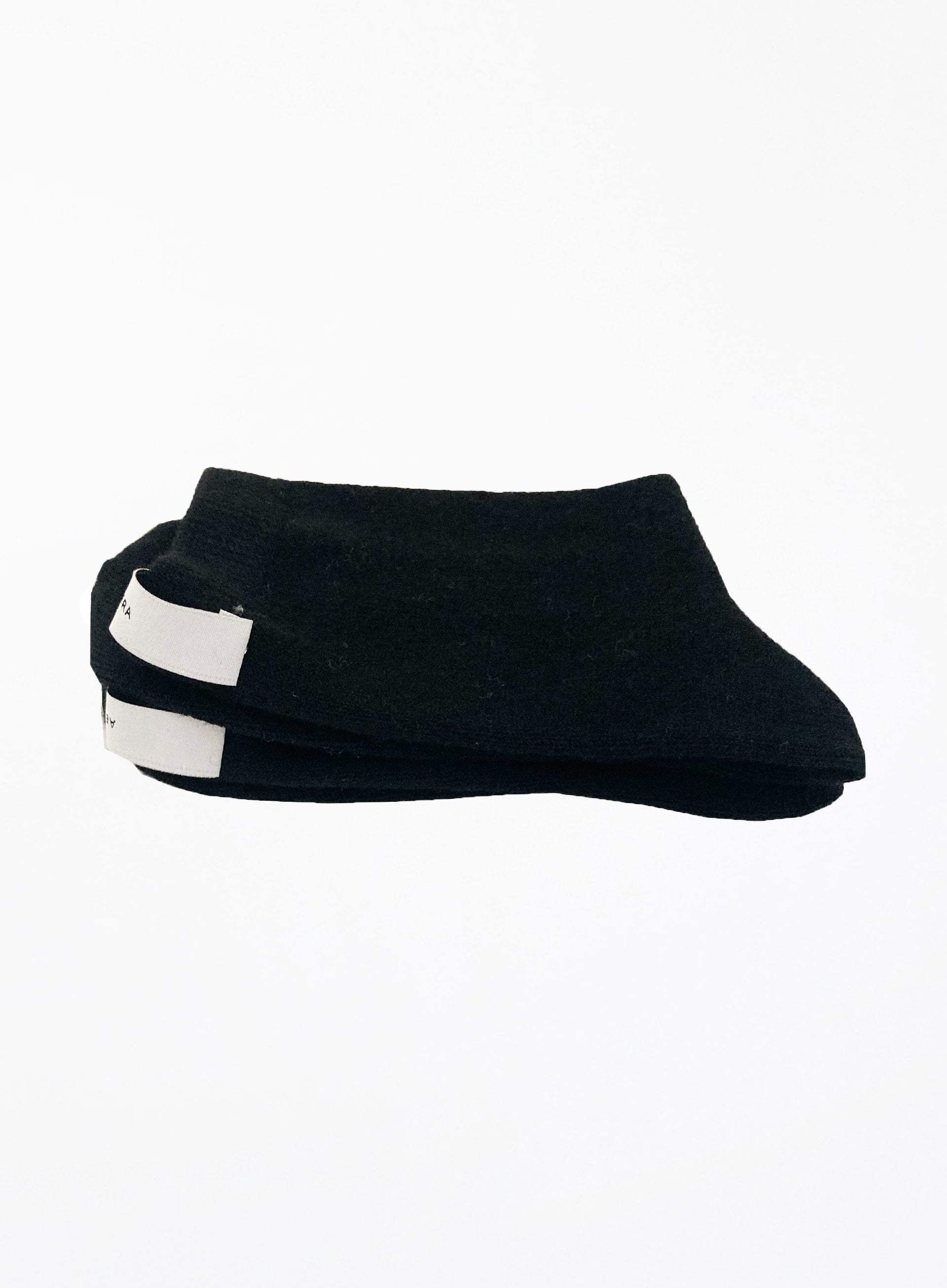 black winter wool socks