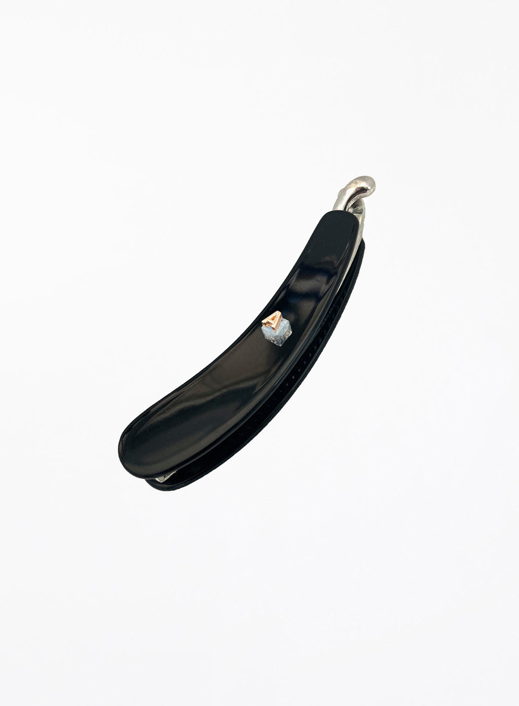 Black Embellished Acetate Banana Clip