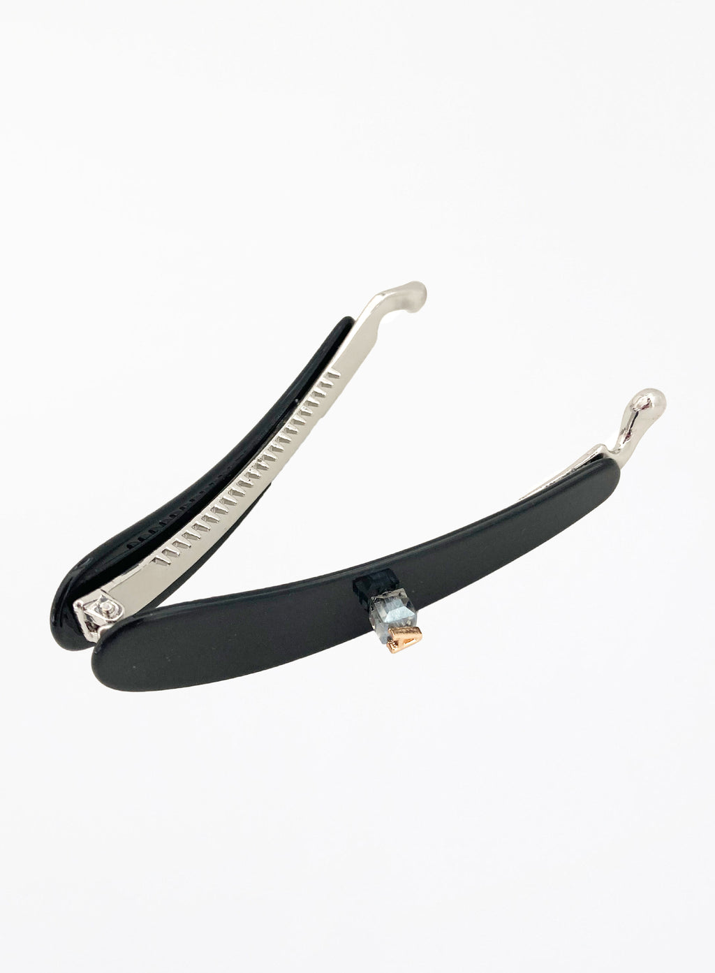 Black Embellished Acetate Banana Clip