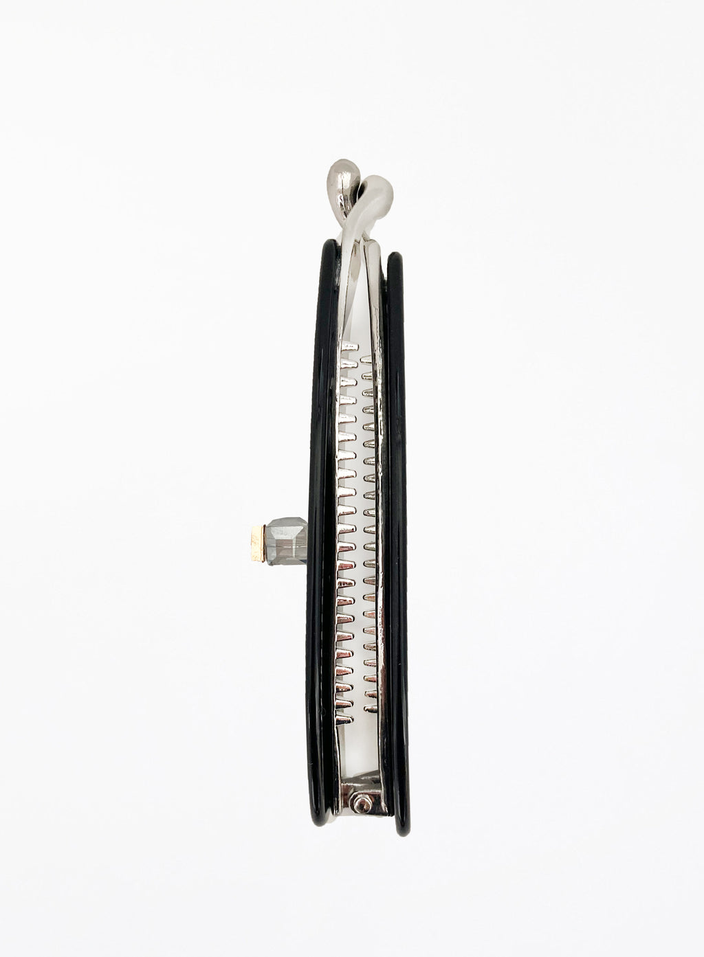 Black Embellished Acetate Banana Clip