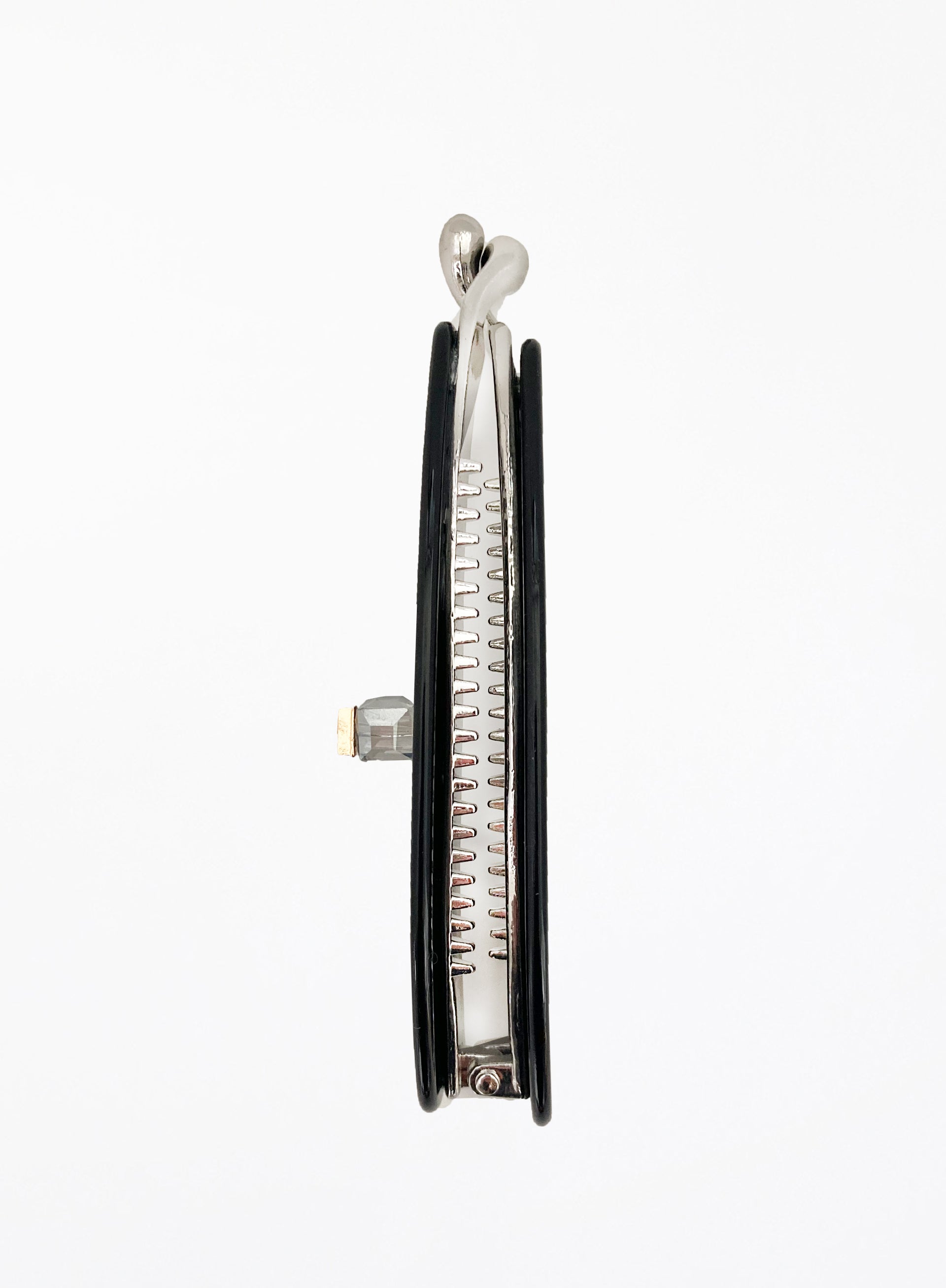 Black Embellished Acetate Banana Clip