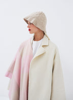 beige cashmere bucket hat