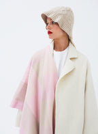 beige cashmere bucket hat