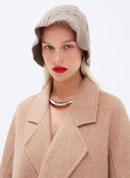 brown cashmere bucket hat