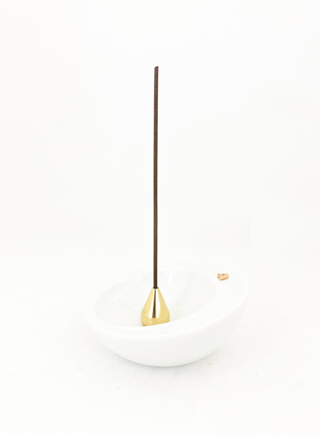 White Ceramic Incense Holder 