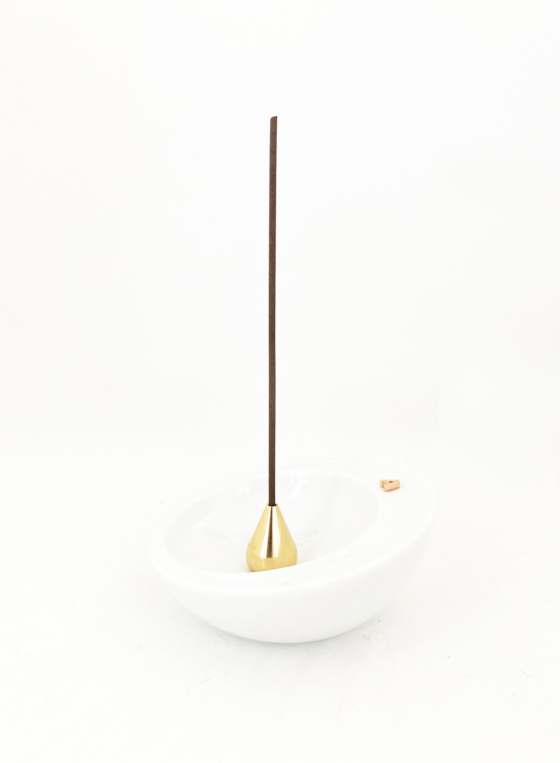 White Ceramic Incense Holder 