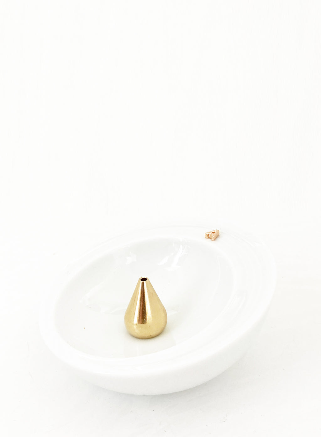 White Ceramic Incense Holder 