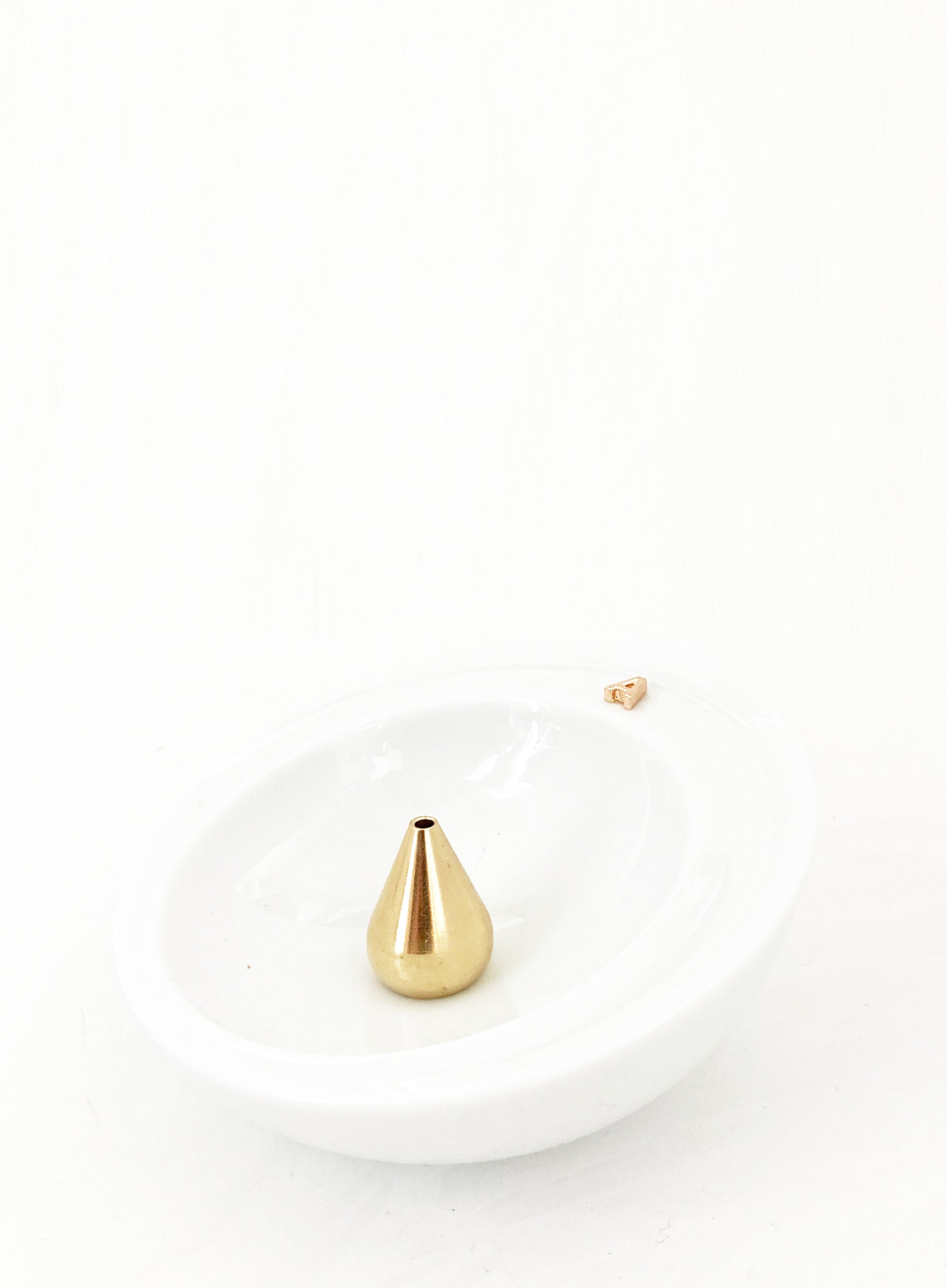 White Ceramic Incense Holder 