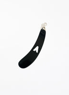 Initial A Acetate Banana Clip Black