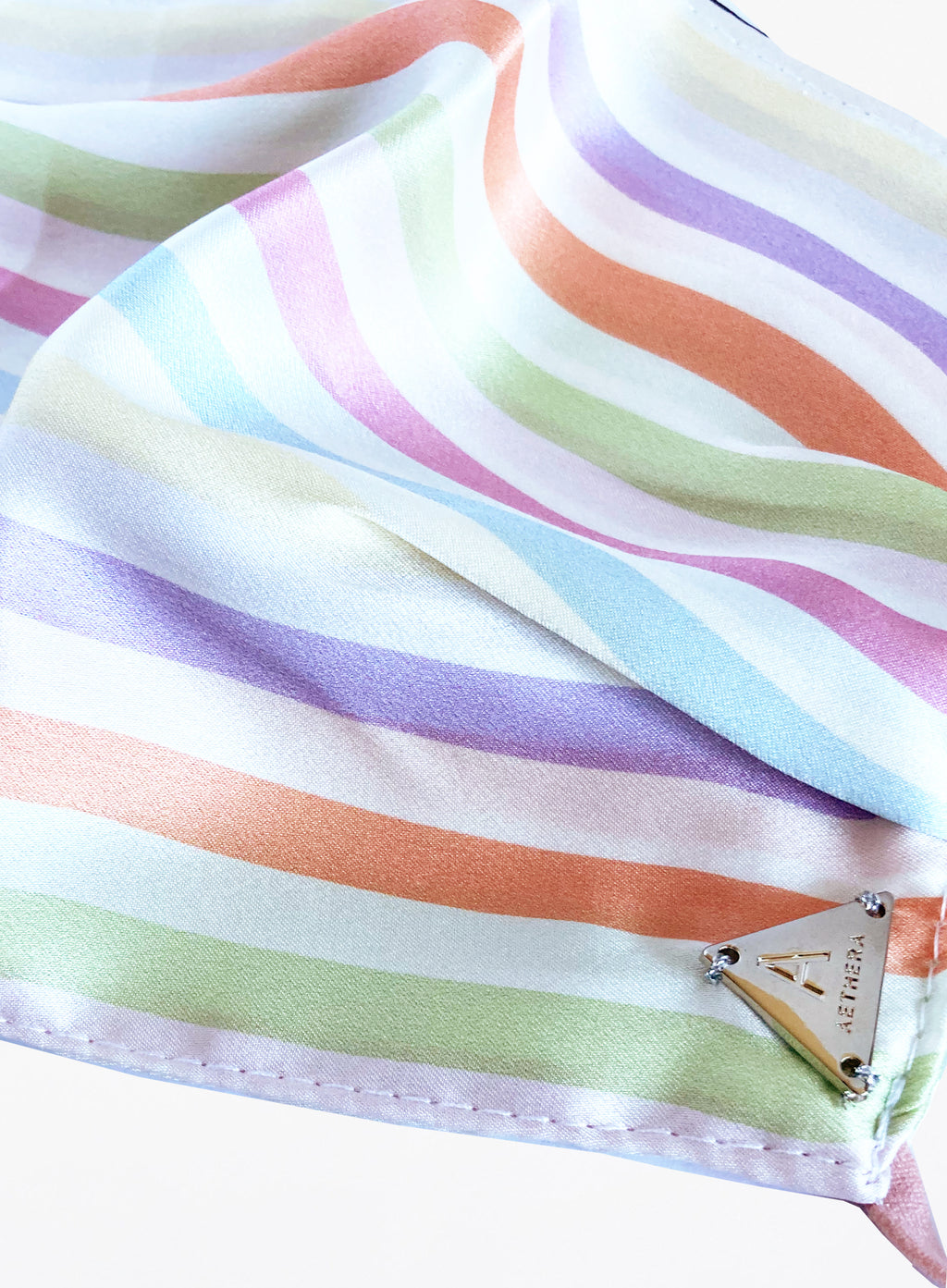 Stripe Silk Facemask