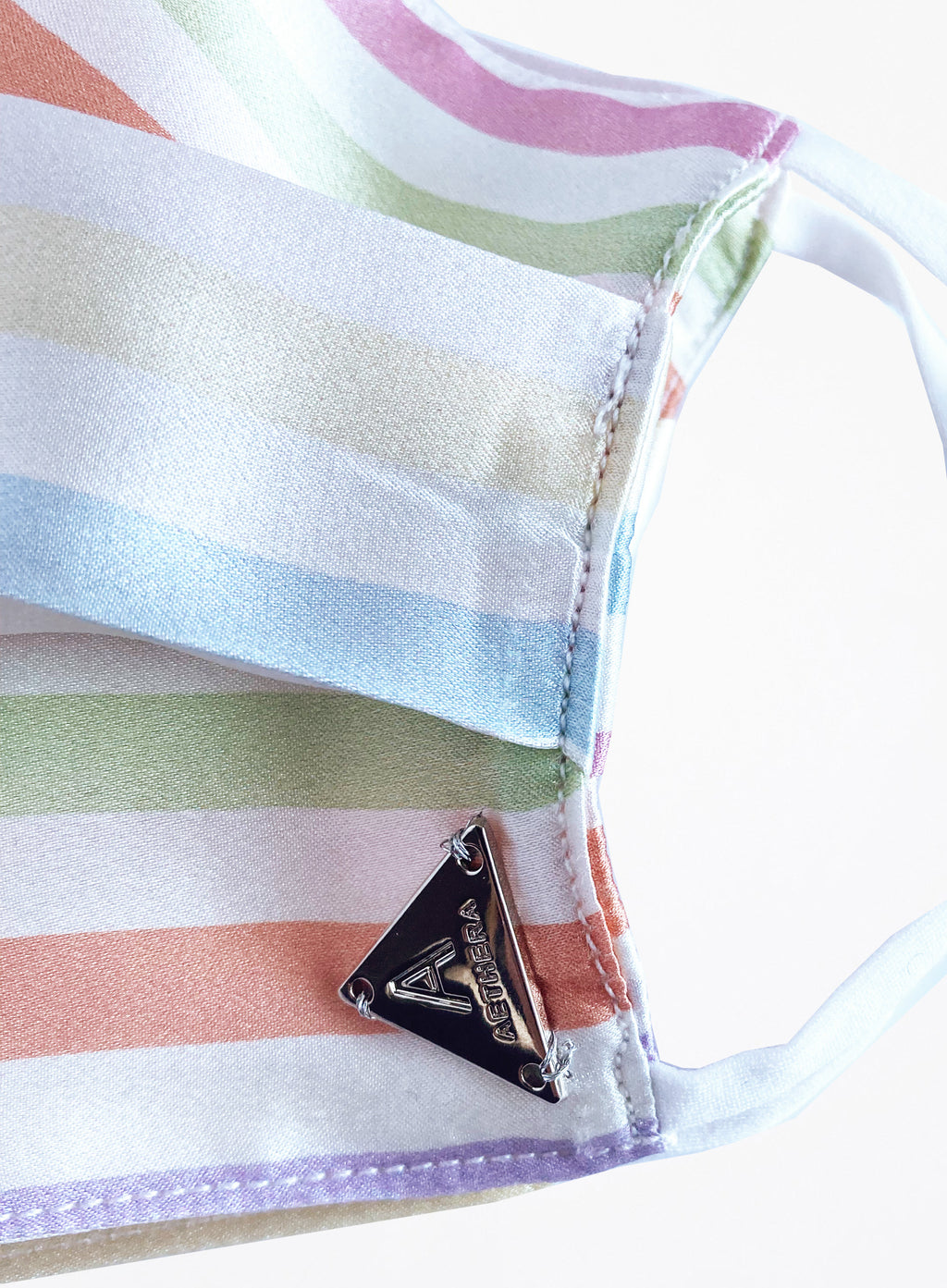 Stripe Silk Facemask