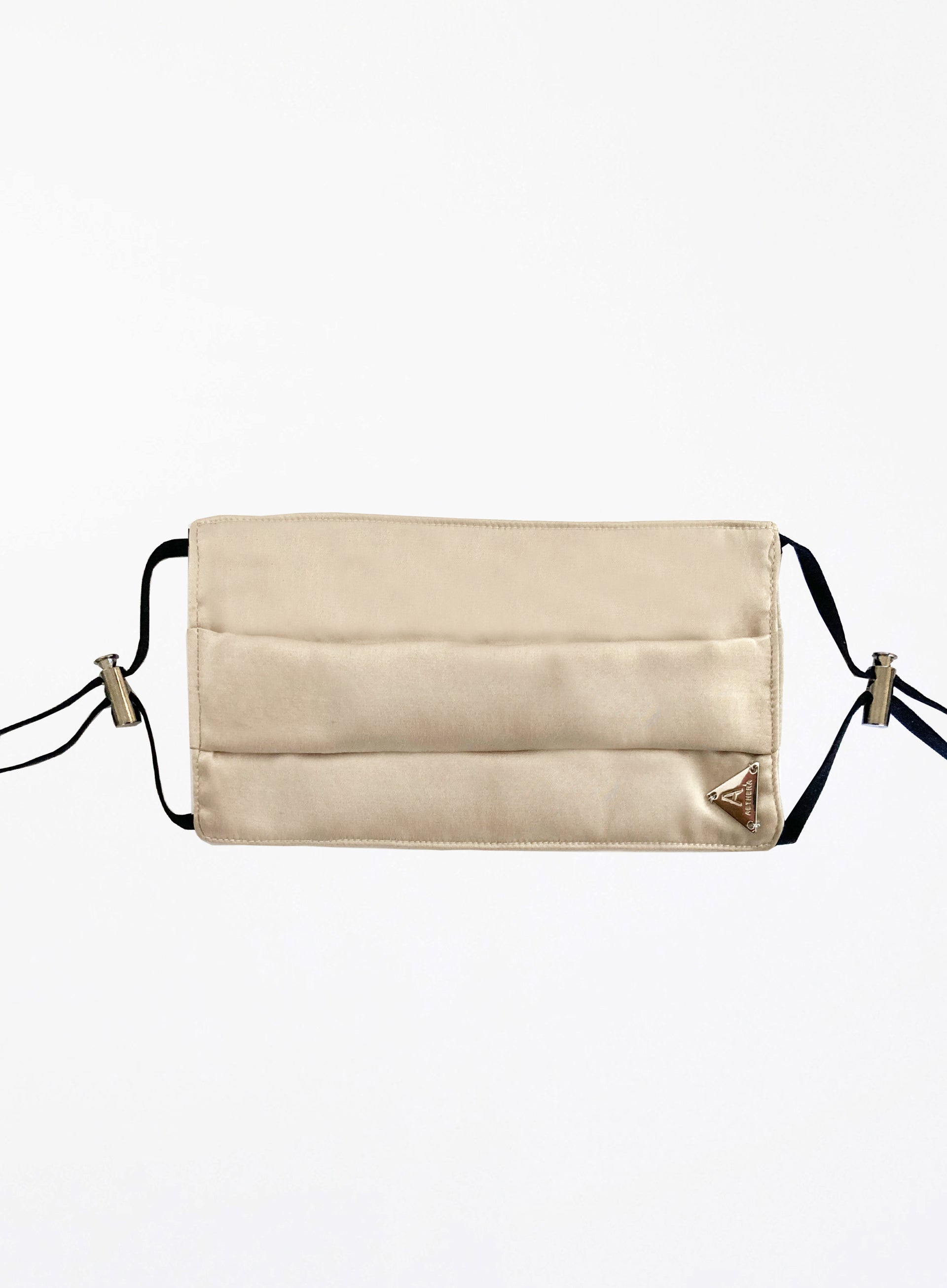 Beige Silk Facemask