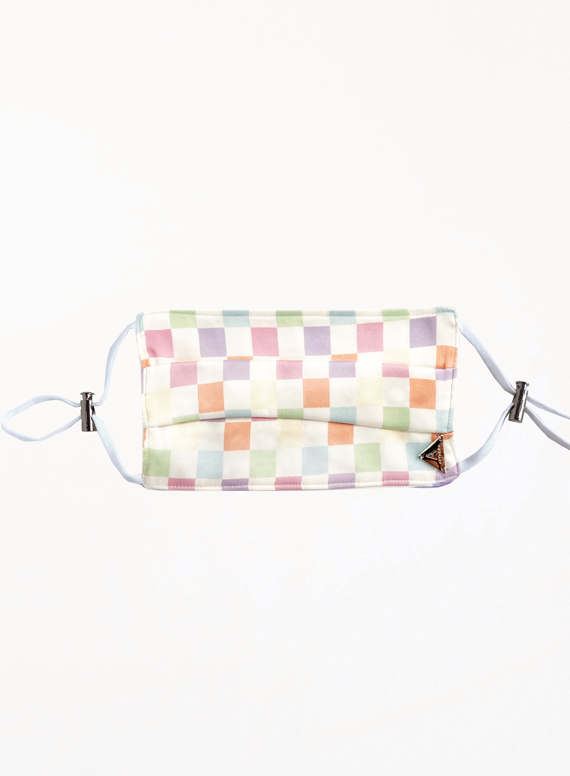 Checked Silk Facemask