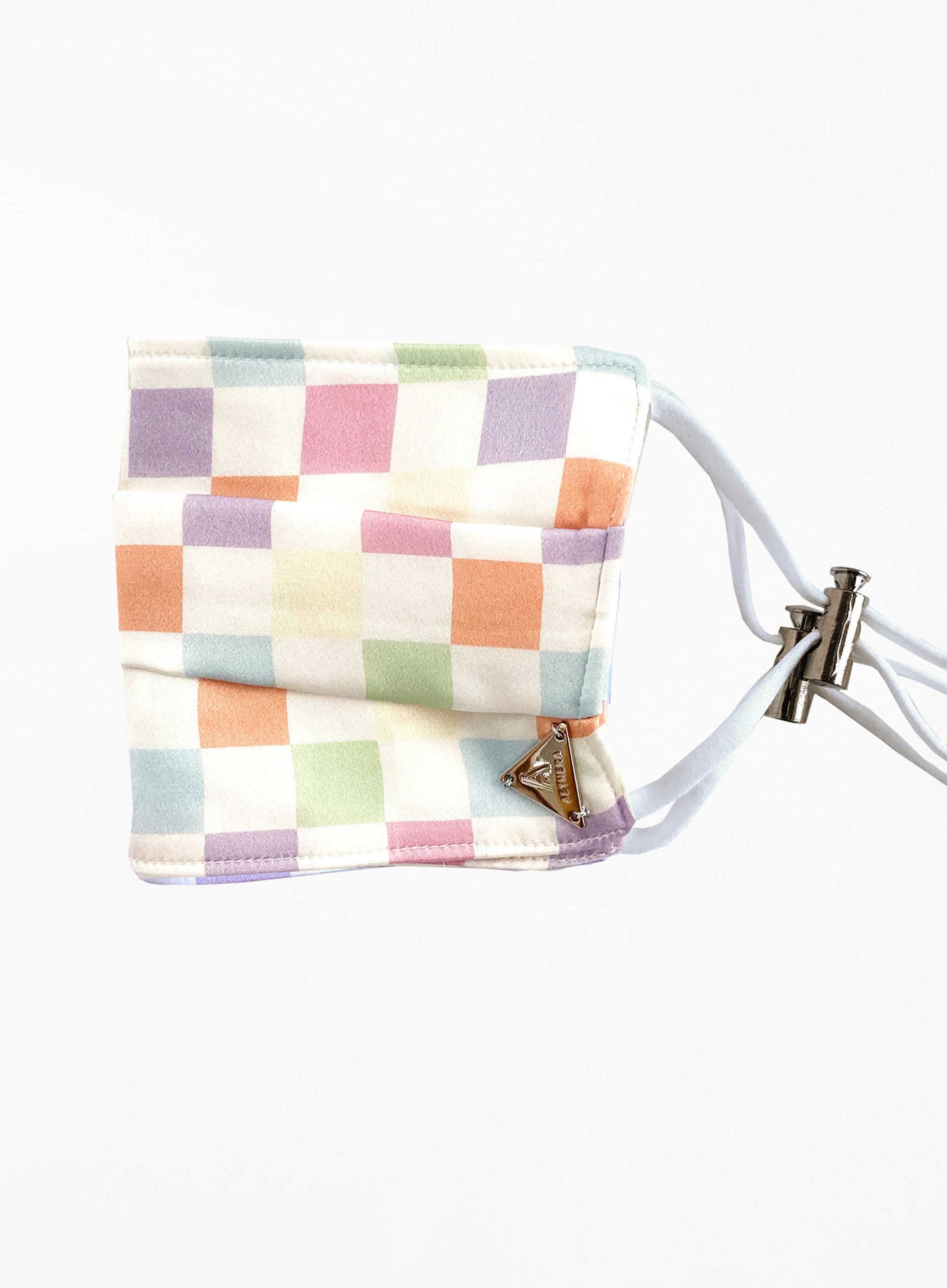 Checked Silk Facemask