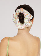 Checked Oversized Silk Scrunchie