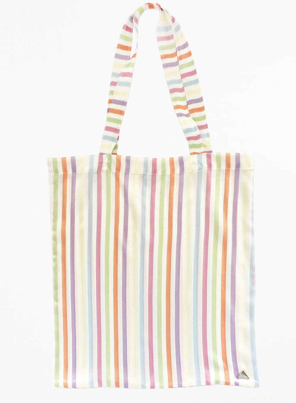 Stripe Silk Tote Bag