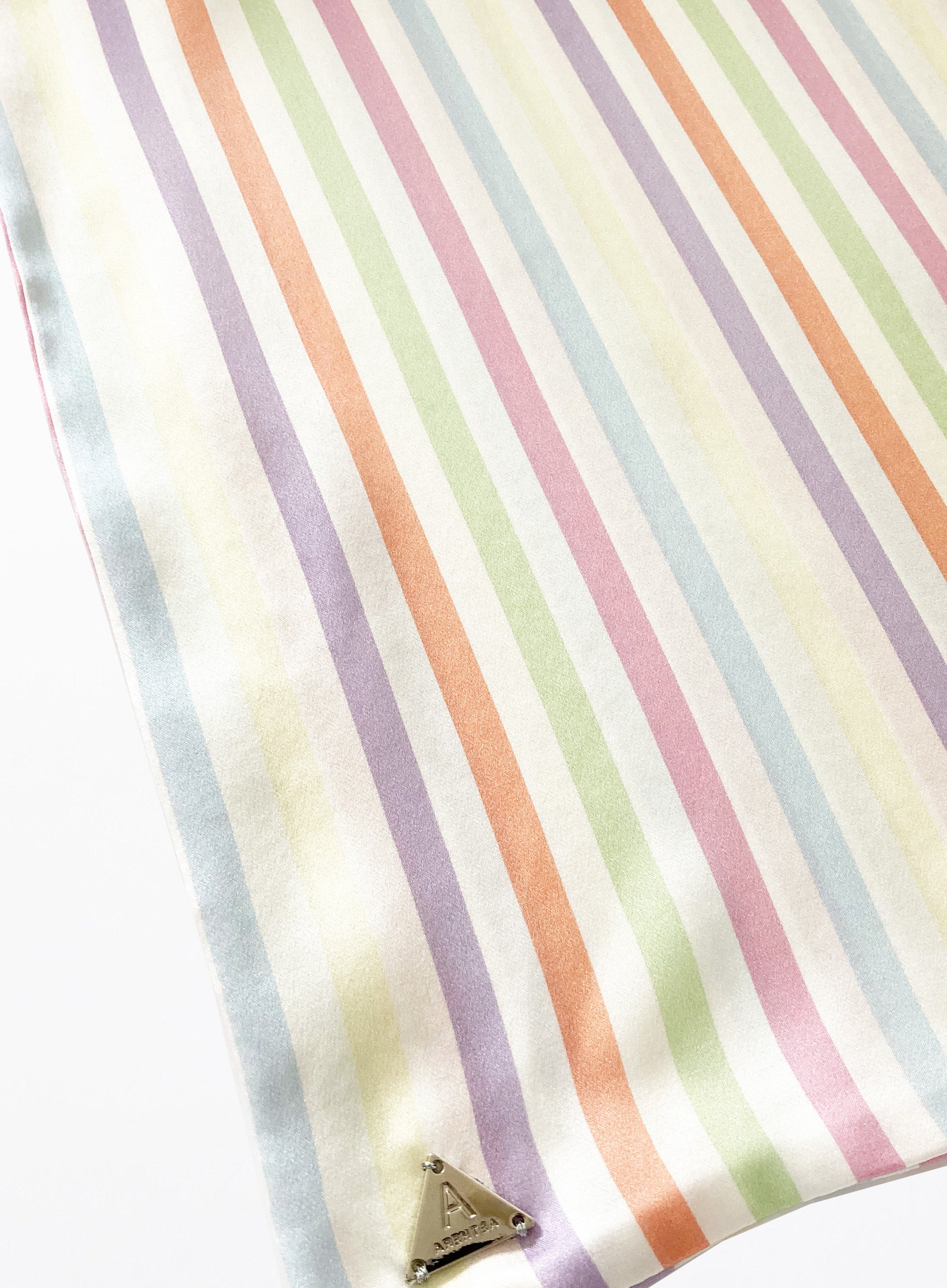 Stripe Silk Tote Bag