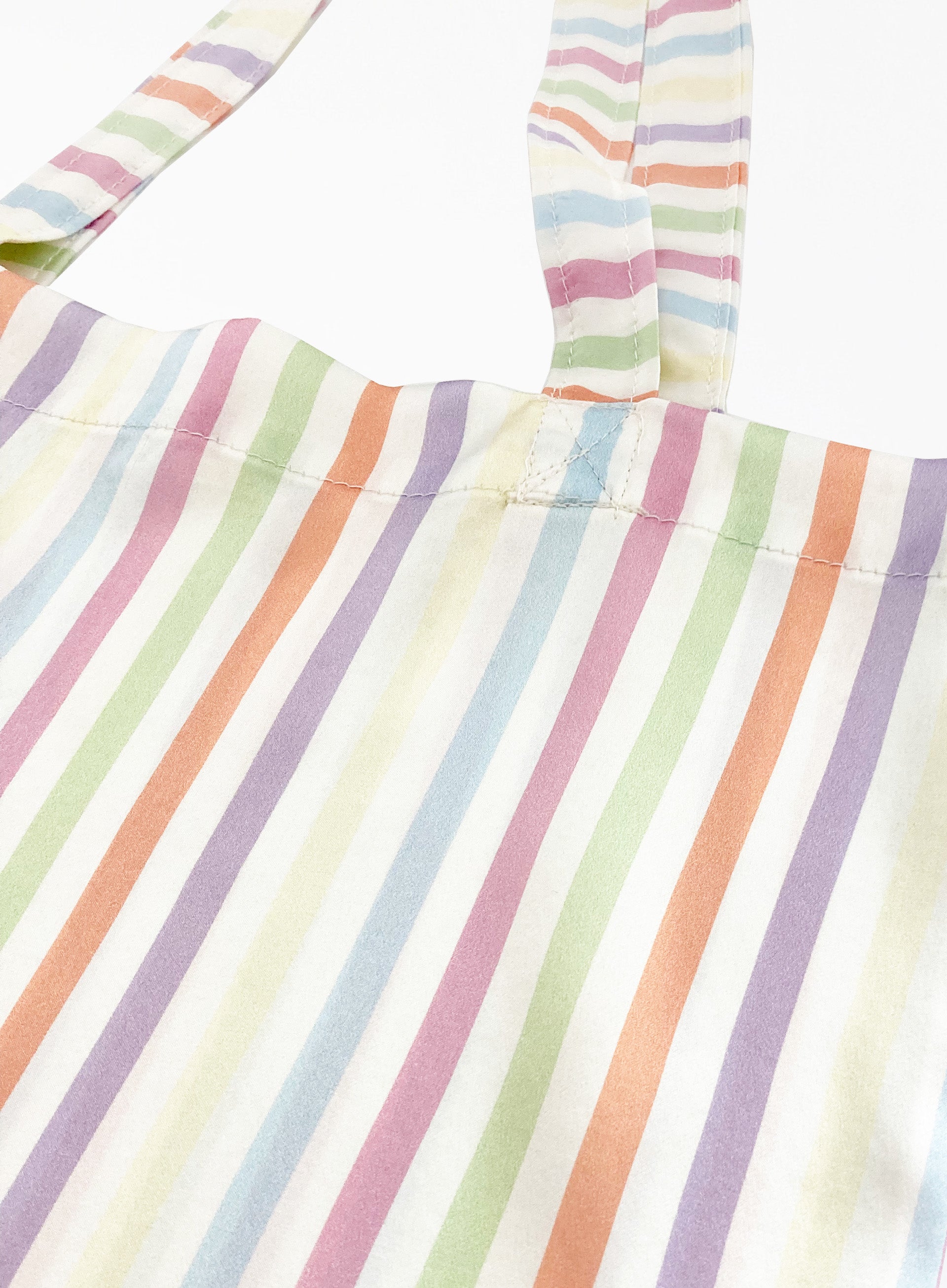 Stripe Silk Tote Bag