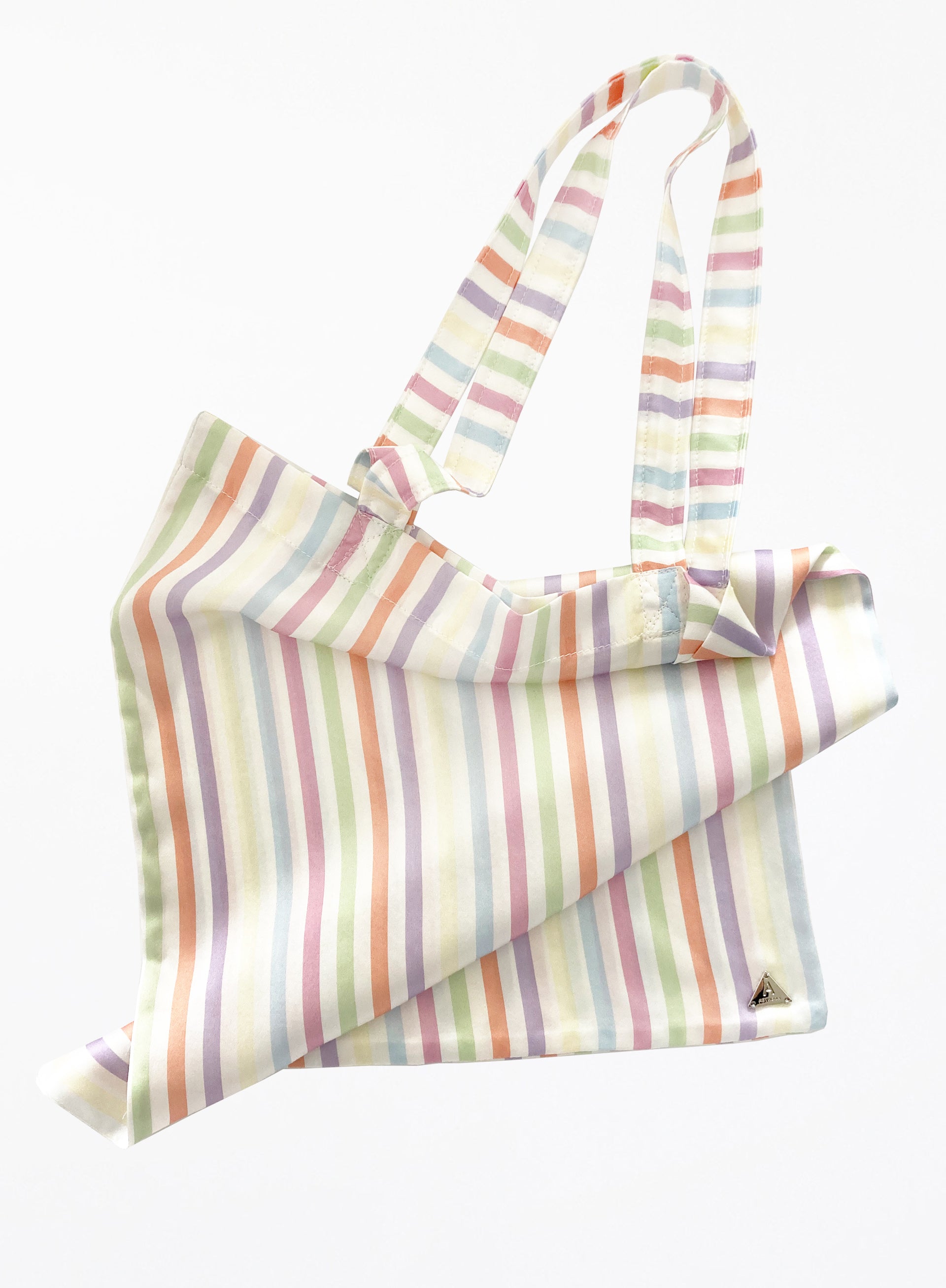 Stripe Silk Tote Bag