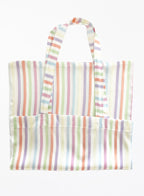 Stripe Silk Tote Bag