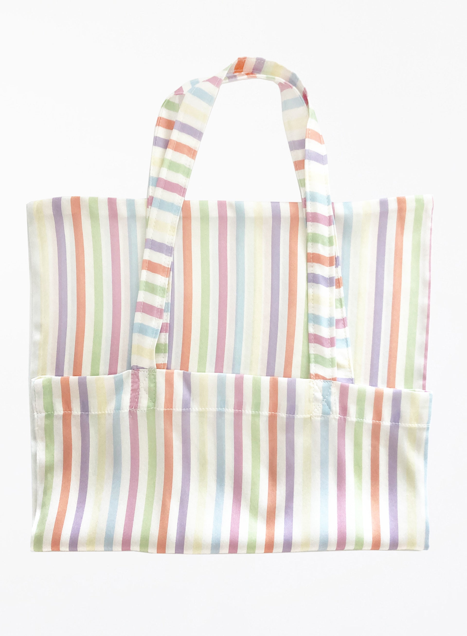 Stripe Silk Tote Bag