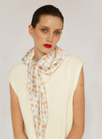 Checked Silk Square Scarf