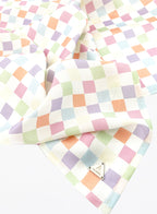 Checked Silk Square Scarf