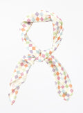 Checked Silk Square Scarf