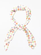 Checked Silk Square Scarf