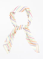 Striped Silk Square Scarf