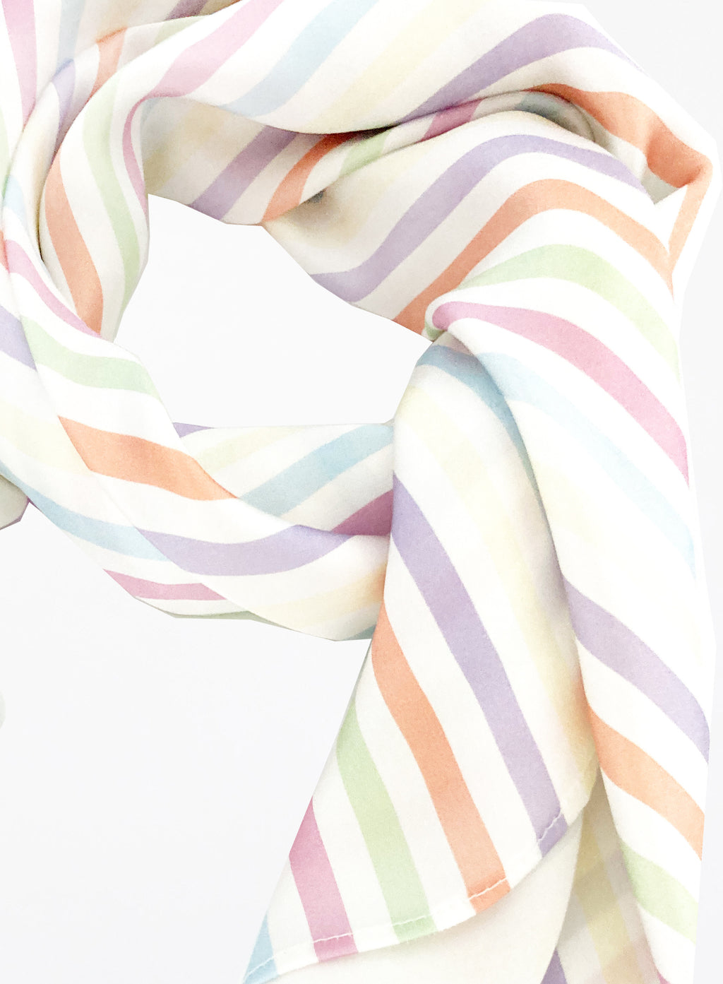 Striped Silk Square Scarf