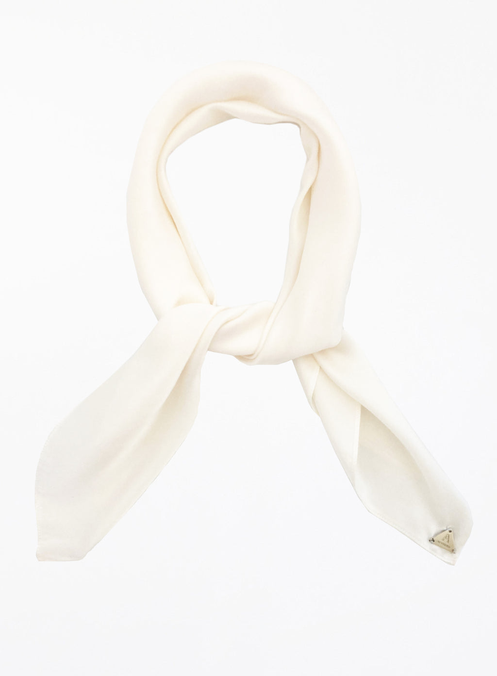 White Silk Square Scarf