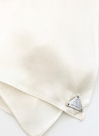 White Silk Square Scarf