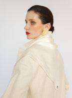 White Silk Square Scarf