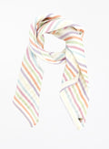 Striped Silk Square Scarf