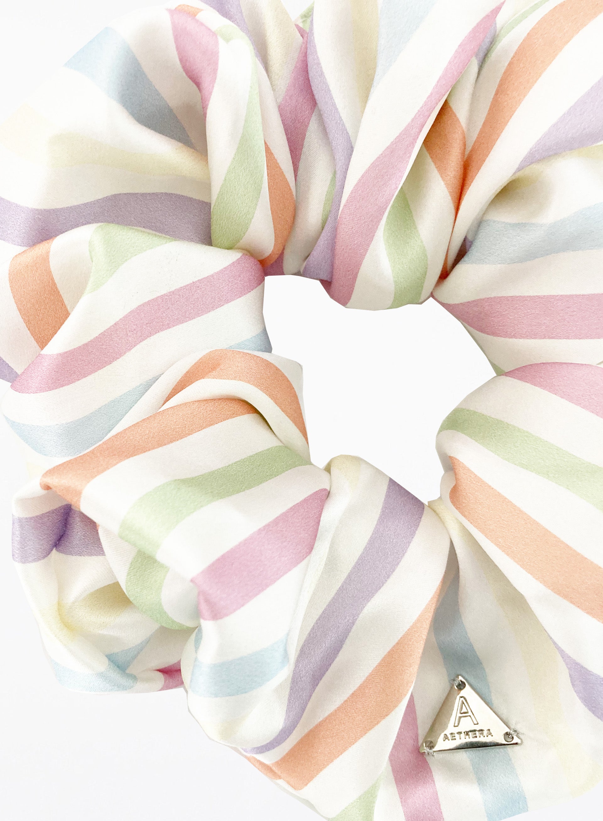 Stripe Oversized Silk Scrunchie