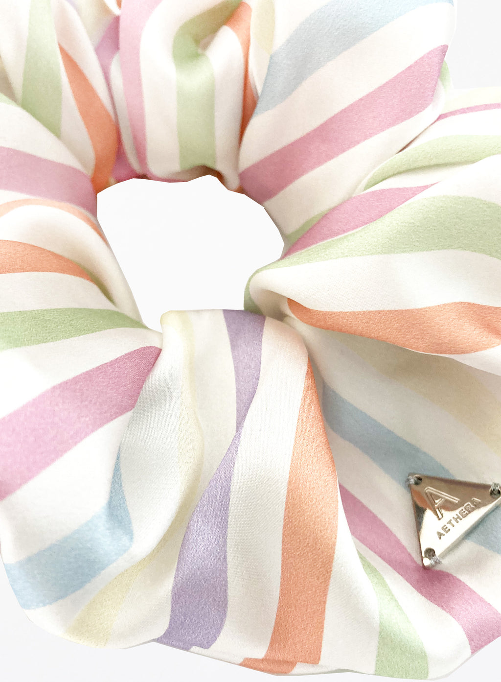 Stripe Oversized Silk Scrunchie