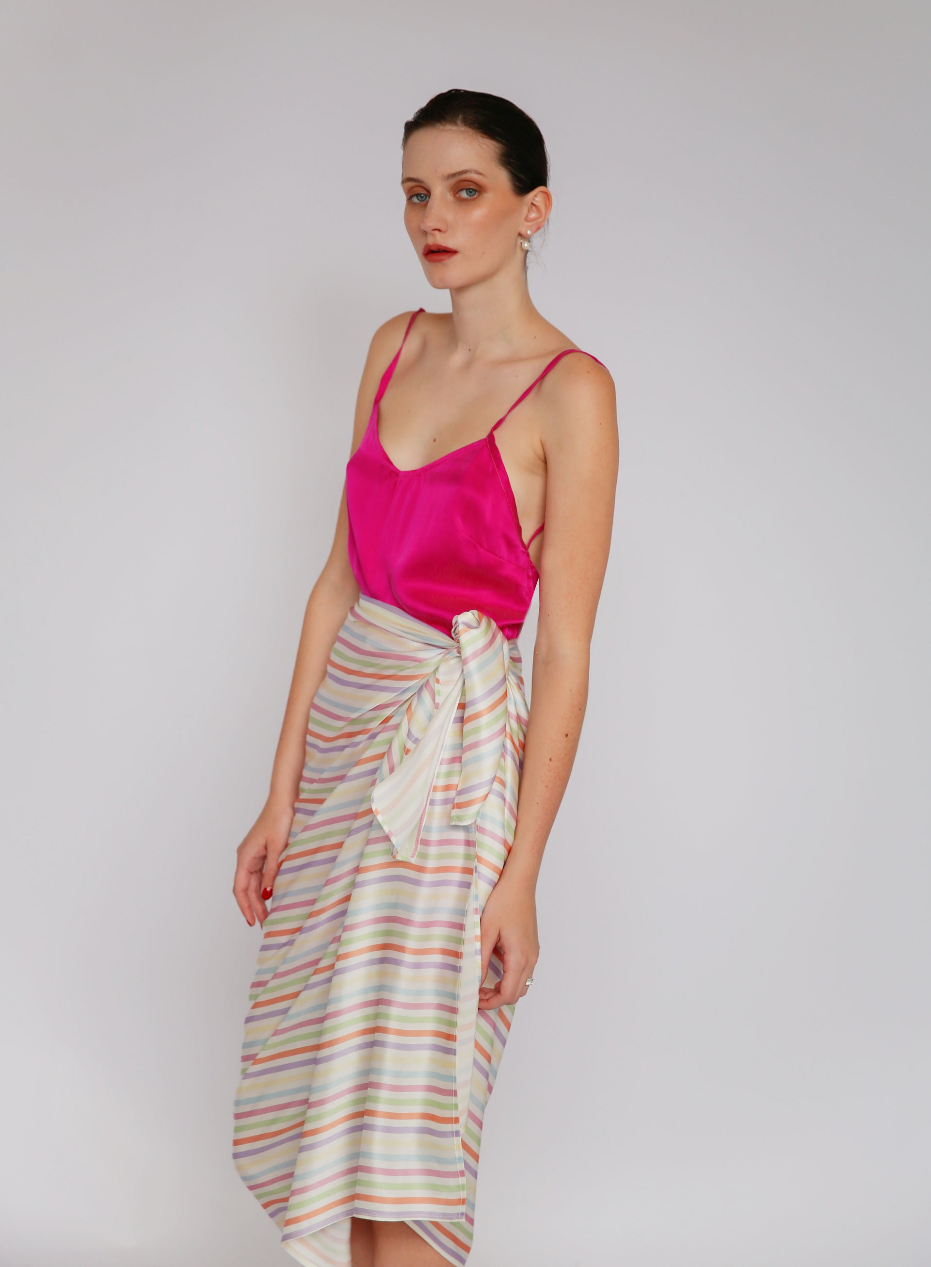 Stripe Silk Pareo